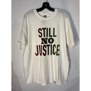 Still No Justice Graphic Tee NWT Rue21 Guys T-Shirt Size Large White